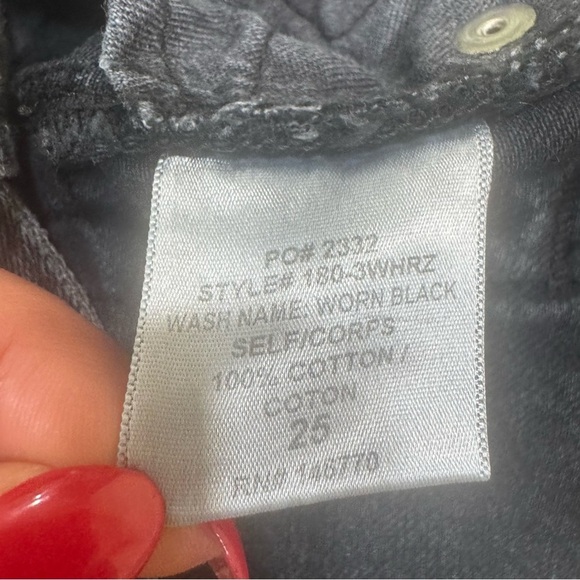 Re/Done Women's Jeans Originals High Rise Ankle Zip 90's in Worn Black Size 25 - Picture 7 of 9